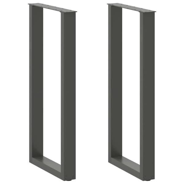 Barbordsben U-formade 2 st antracit 40x(100-101) cm stål