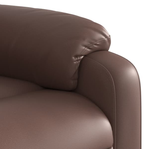 Massagefåtölj brun konstläder
