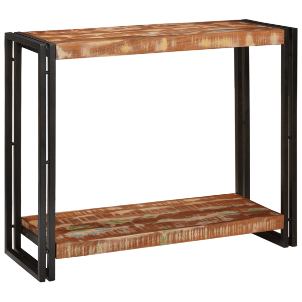Konsolbord Flerfärgsdesign 90 x 33 x 75 cm Solid återvunnen trä