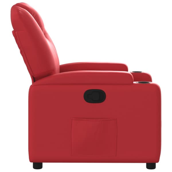 Reclinerfåtölj röd konstläder