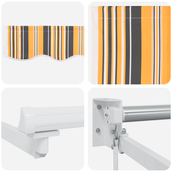 Utfällbar markis Flerfärgsdesign 400 × 300 cm