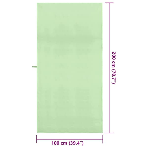 Sporthanddukar 2 pcs Grön 200 x 100 cm Polyester och polyamid