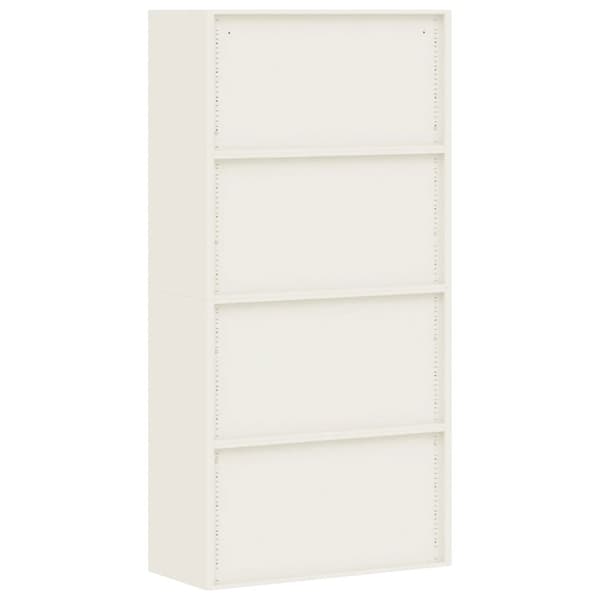 Dokumentskåp vit 90x40x220 cm stål