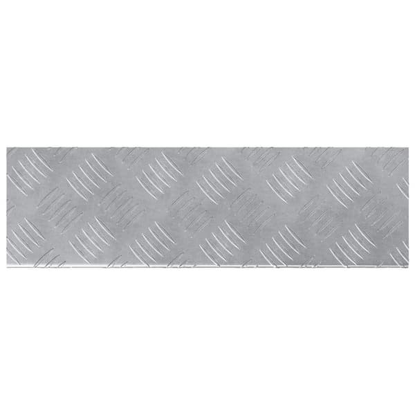 Trappsteg Rektangulär 10 pcs Silver 60 x 18 x 2,5 cm Aluminium