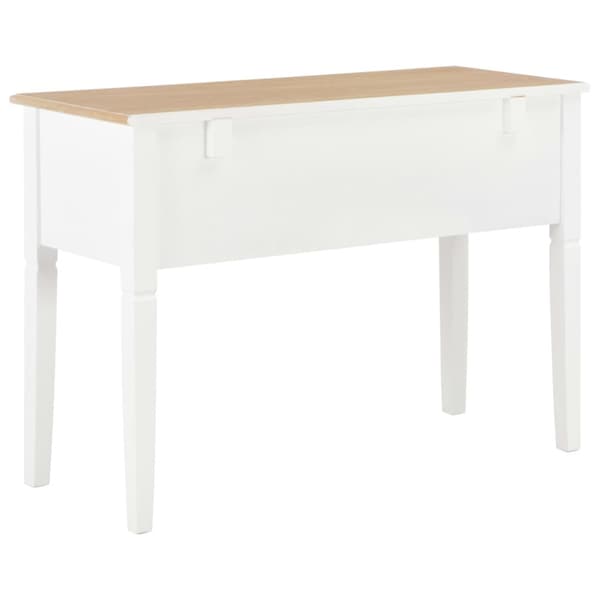 Skrivbord vit 109,5x45x77,5 cm trä