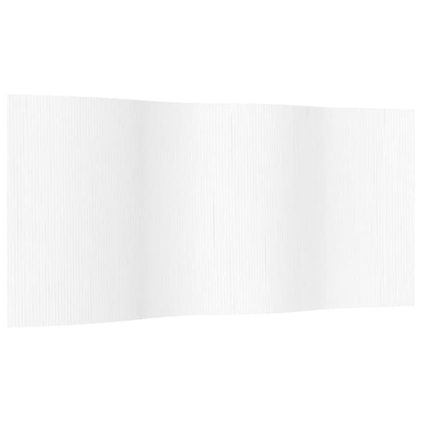 Rumsavdelare vit bredd 400 cm höjd 165 cm bambu