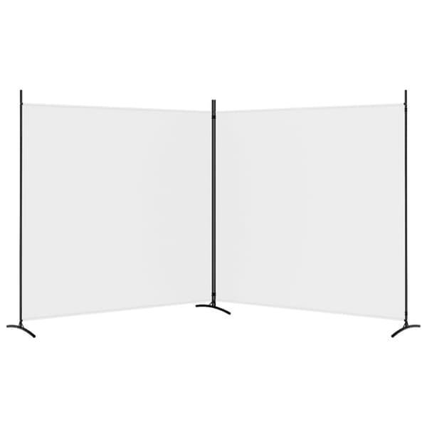 Rumsavdelare 2 paneler vit 348x180 cm tyg