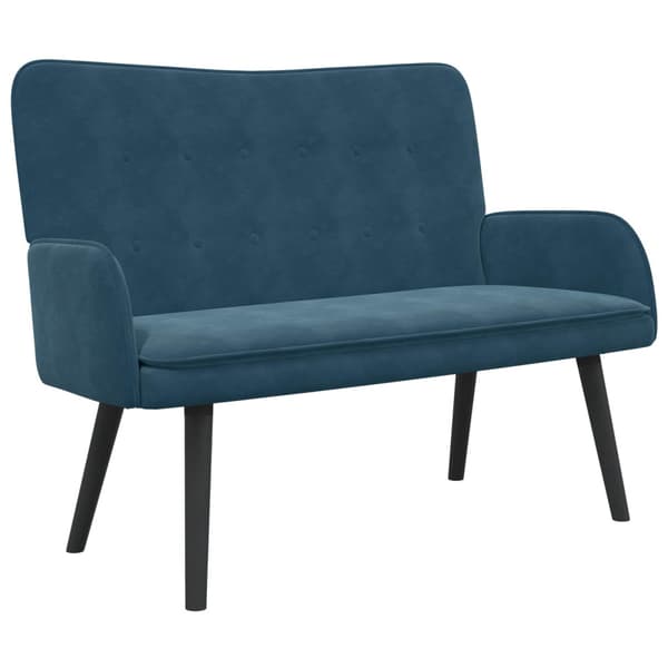 Tvåsitssoffa Blå 115 x 61 x 87 cm Sammet