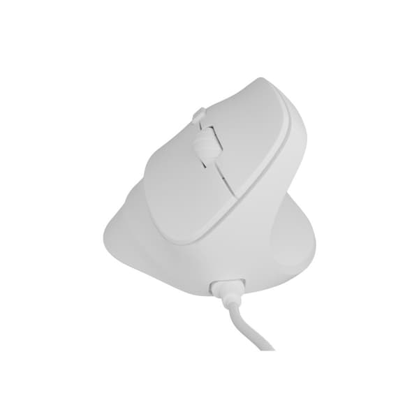Natec CRAKE 2 PRO - vertikal mus - USB - vit