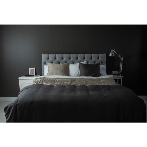 Bäddset Nottingham Percale Lyocell Mörkgrå 230 x 220
