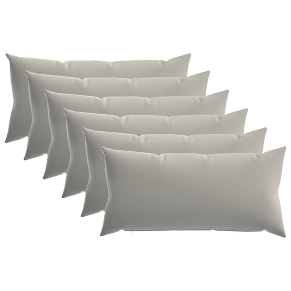 Kuddöverdrag 6 st HEERLEN Grå 40 x 80 cm Polyester