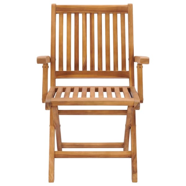 Hopfällbara trädgårdsstolar med dynor 4 st massiv teak
