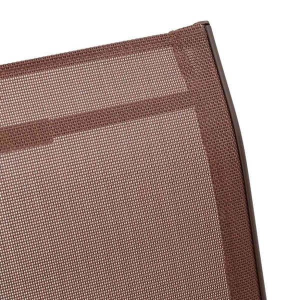 Stapelbara trädgårdsstolar 2 st brun textilentyg