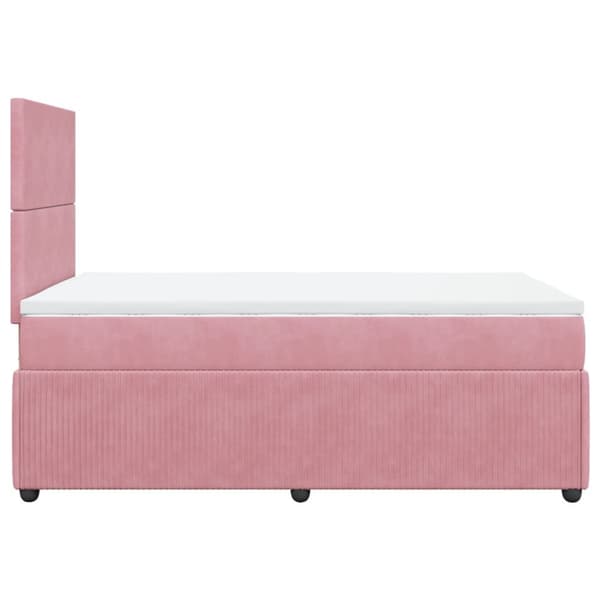 Ramsäng med madrass rosa 120x200 cm sammet