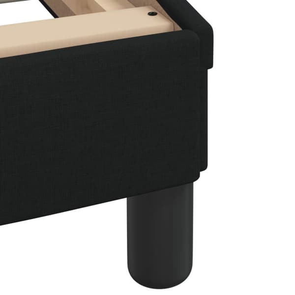 Bed Frame without Mattress "Hvar" Black 90x200 cm Fabric