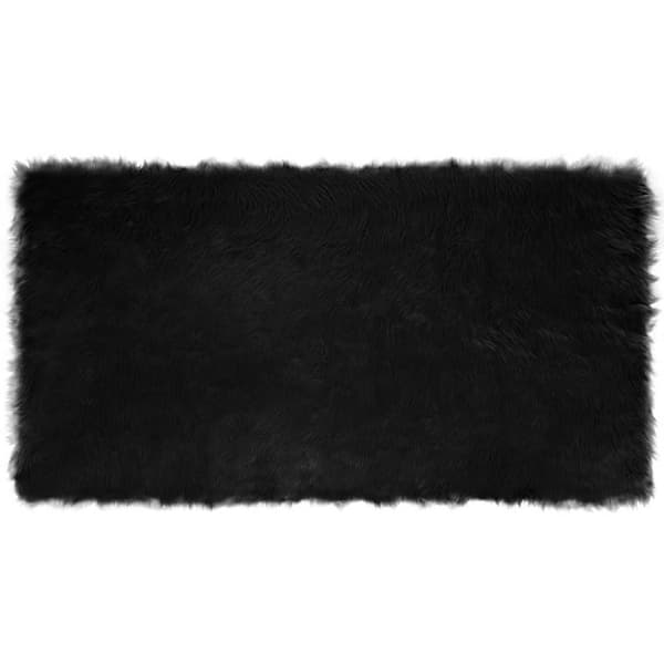 Fuskfäll matta TAFALLA Svart 80 x 150 cm Polyester