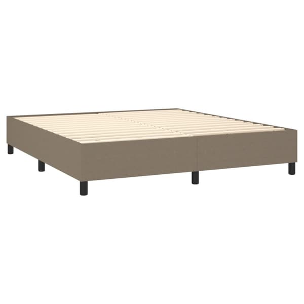 Boxspring-sängram taupe 180x200 cm tyg