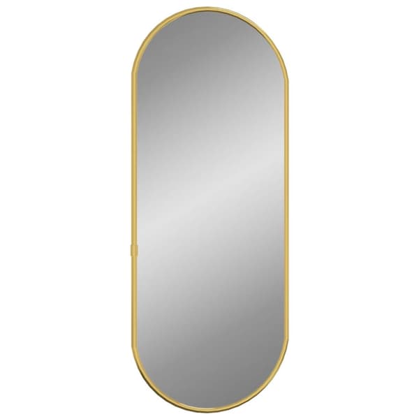 Väggspegel guld 50x20 cm oval