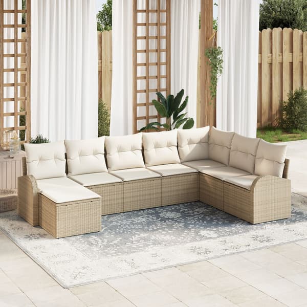 Soffset 8 st Beige och vit konstrotting