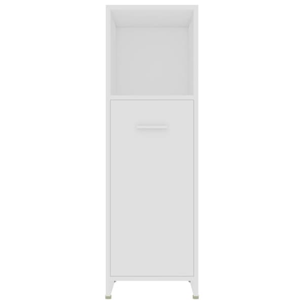 Badrumsskåp vit 30x30x95 cm konstruerat trä