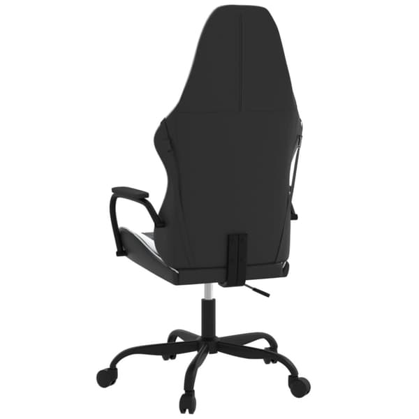 Gamingstol svart och vit konstläder