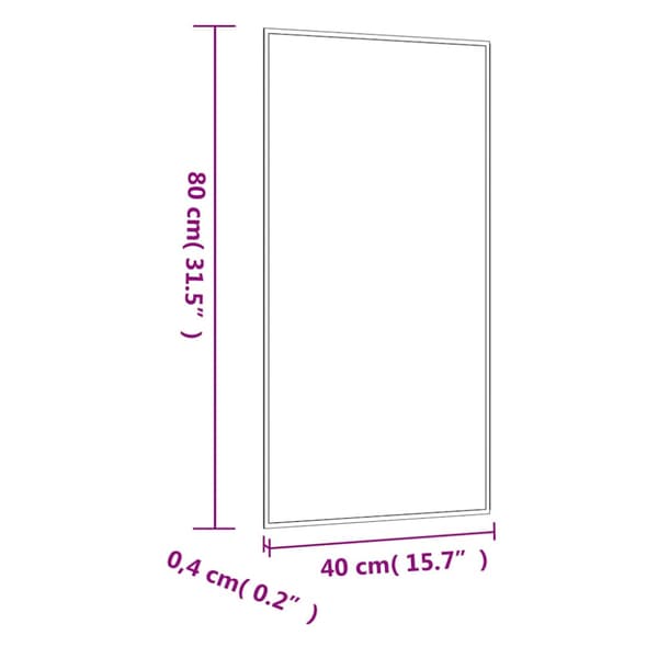 Väggspegel 40x80 cm glas rektangulär
