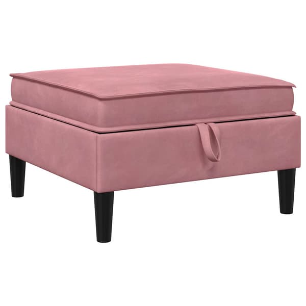 Möbelset för vardagsrummet med kudde 4 pcs Rosa Sammet