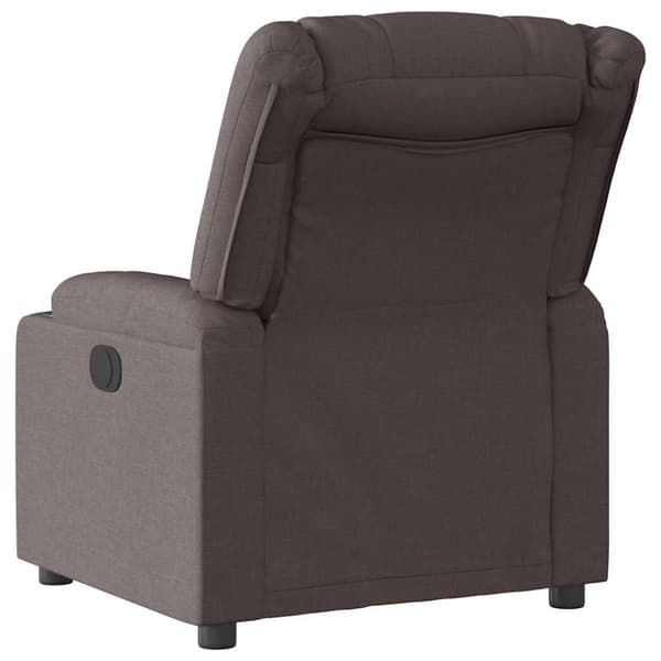 Reclinerfåtölj mörkbrun tyg