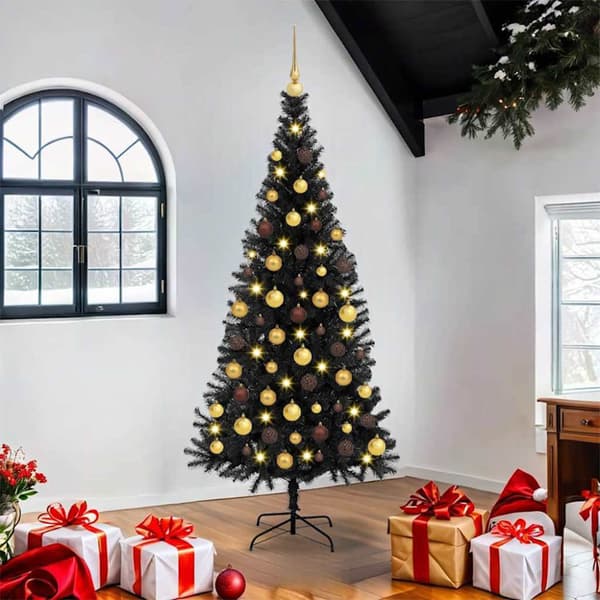 Julgran Svart 180 cm PVC