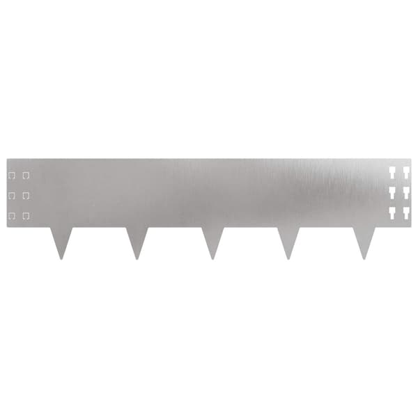 Kant för gräsmatta 20 pcs 100 x 25 cm Stål Silver