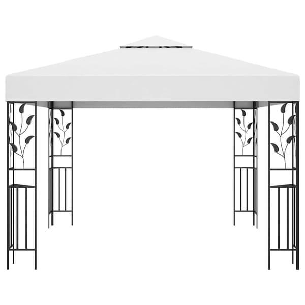Paviljong med ljusslinga LED 3x3 m vit