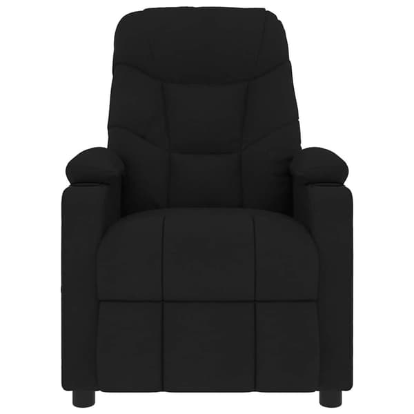 Massagefåtölj svart tyg