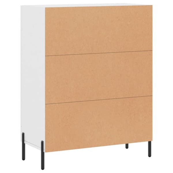Skåp vit 69,5x34x90 cm konstruerat trä