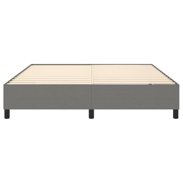 Boxspring-sängram mörkgrå 160x200 cm tyg
