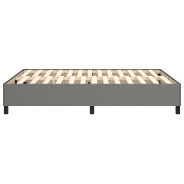 Boxspring-sängram mörkgrå 140x200 cm tyg