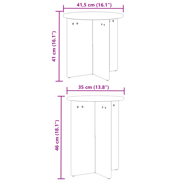 Kaffeebord 2 pcs Vaxbrun