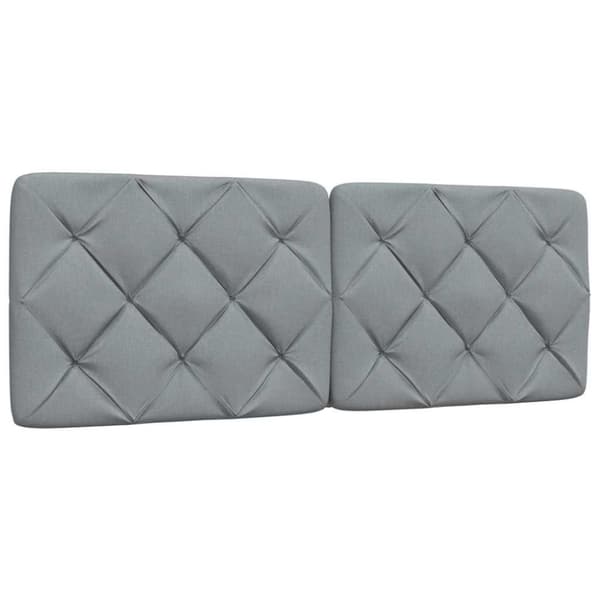 Bed Frame with LED without Mattress Light Grey 140x200 cm Fabric