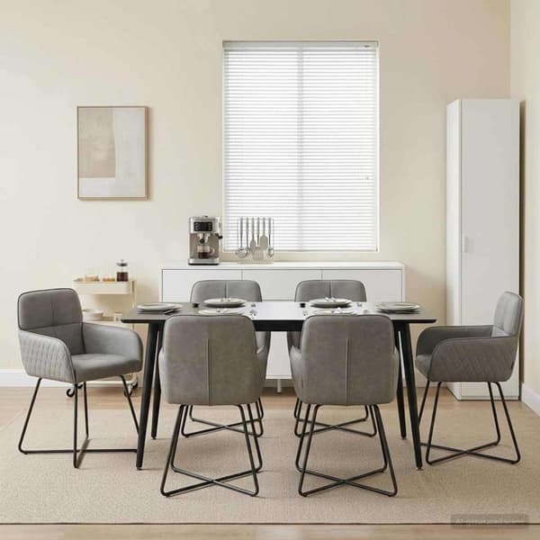 Matstolar 6 pcs Sammet Ljusgrå 59 x 56,5 x 86 cm