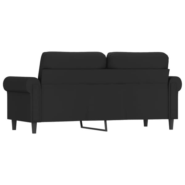 Soffa 2-sits svart 140 cm sammet