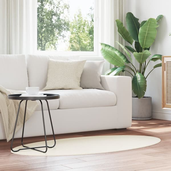 Matta HUARTE Gräddvit 80 x 150 cm 100% Polyester