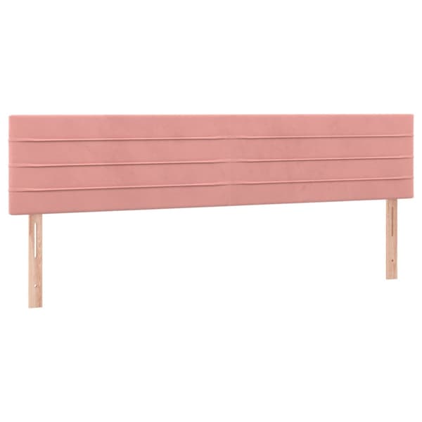 Ramsäng med madrass rosa 180x200 cm sammet