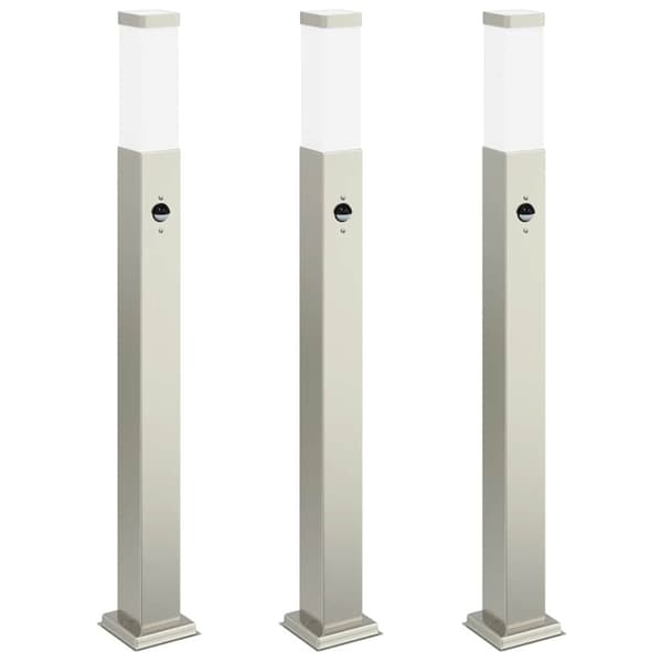 Pollare med sensor 3 st 80 cm rostfritt stål IP44