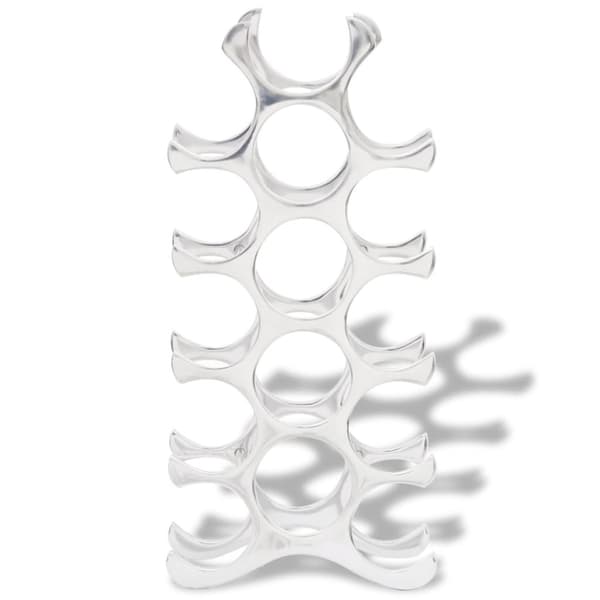 Vinställ för 15 flaskor aluminium silver