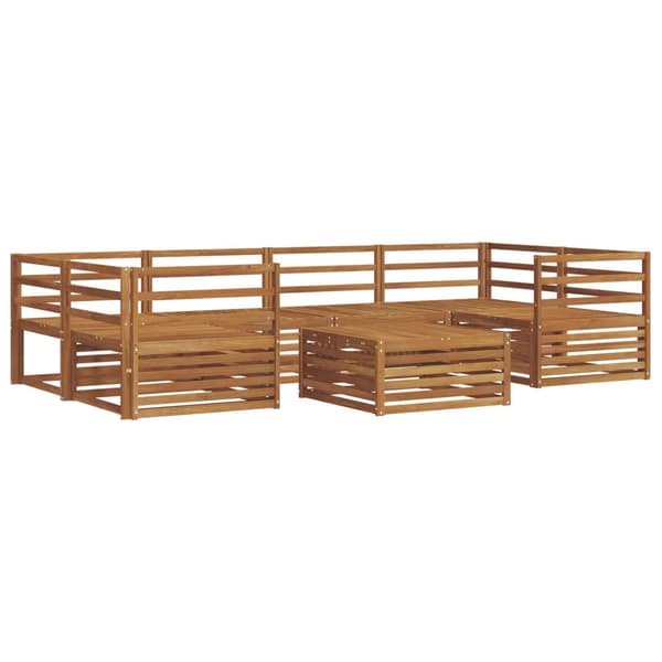Utomhussoffset 7 pcs Naturfärg