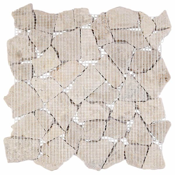 Mosaikplattor Gräddvit 30 x 30 cm Marmor