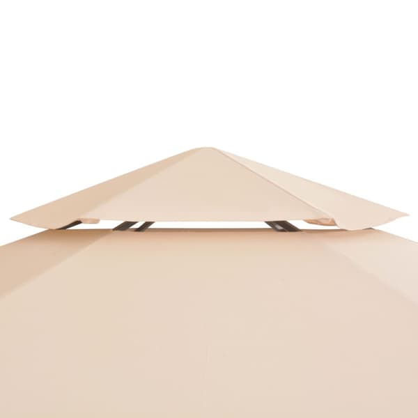 Paviljong hexagonal 323x265 cm beige