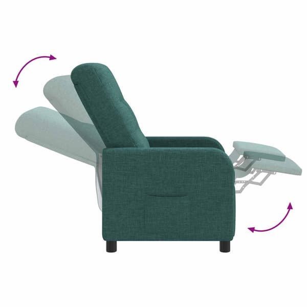 Recliner Mörkgrön Tyg