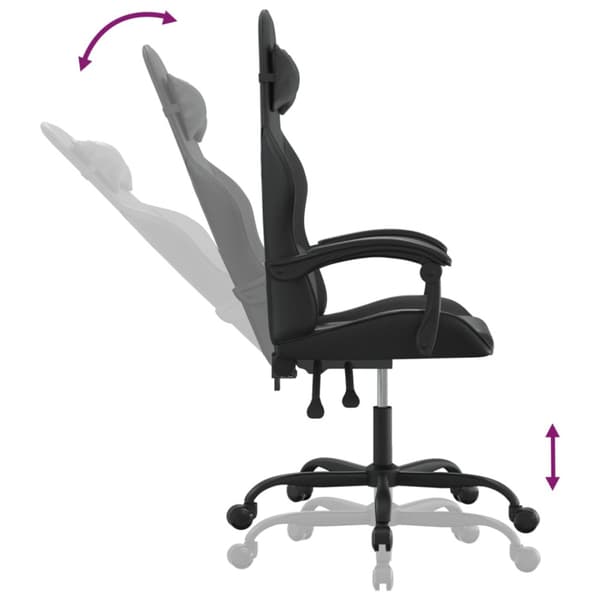 Gamingstol svart konstläder