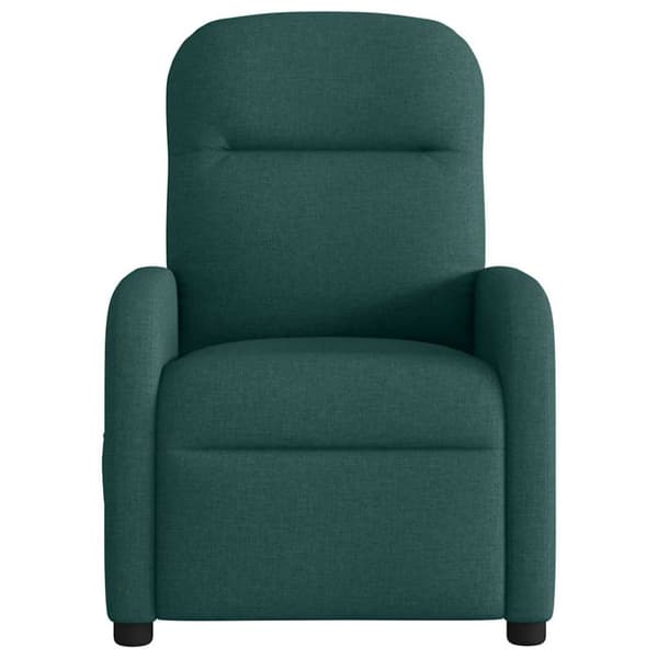 Massagefåtölj mörkgrön tyg