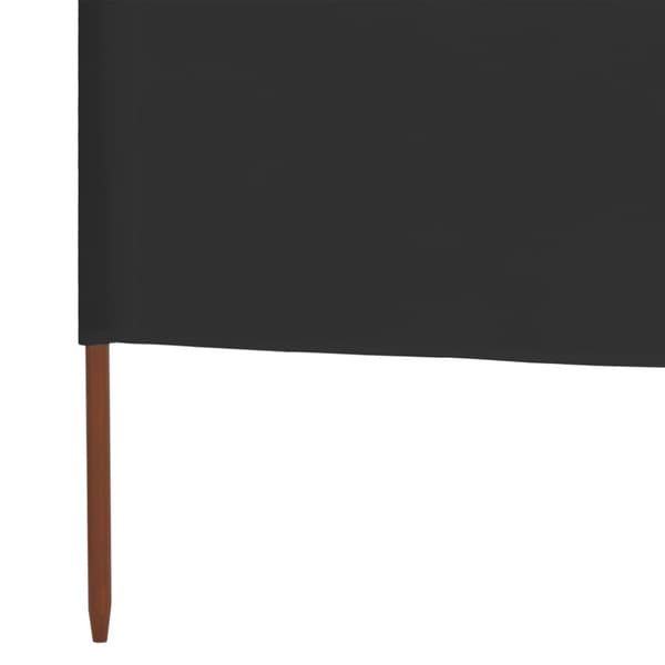 Vindskydd 3 paneler tyg 400x80 cm antracit